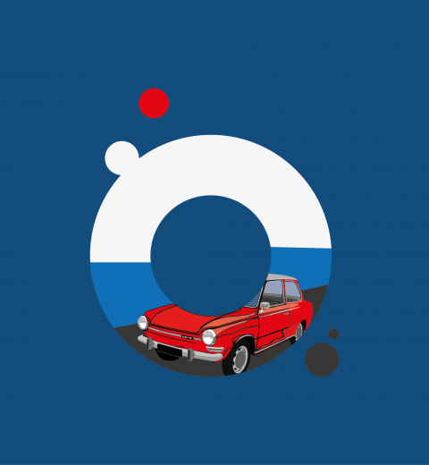 illustratie tekening auto blog logo