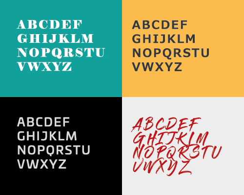 Logo typografie lettertype font