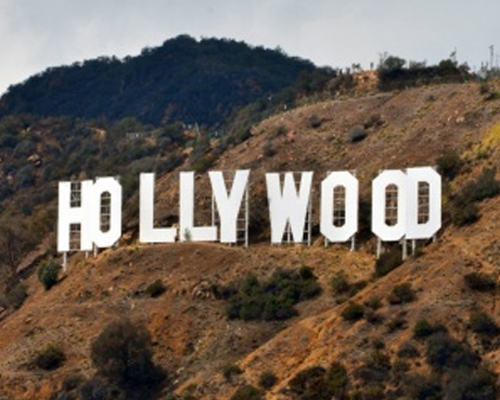 logo letters hollywood bord