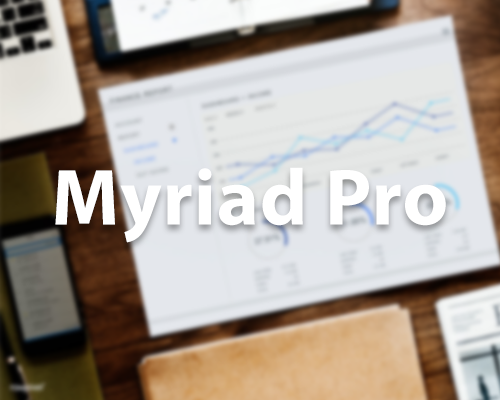 Lettertype Myriad Pro